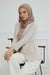 Jersey Shawl for Women Instant Cotton Head Wrap Shirred Scarf Turban,CPS-41 Mink