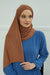 Jersey Shawl for Women Instant Cotton Head Wrap Shirred Scarf Turban,CPS-41 Sand Brown