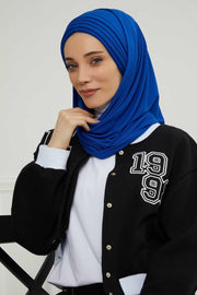 Jersey Shawl for Women Instant Cotton Head Wrap Shirred Scarf Turban,CPS-41 Sand Brown