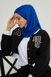 Jersey Shawl for Women Instant Cotton Head Wrap Shirred Scarf Turban,CPS-41 Sand Brown