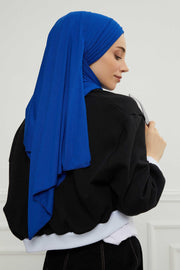 Jersey Shawl for Women Instant Cotton Head Wrap Shirred Scarf Turban,CPS-41 Sand Brown