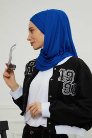 Jersey Shawl for Women Instant Cotton Head Wrap Shirred Scarf Turban,CPS-41 Sand Brown