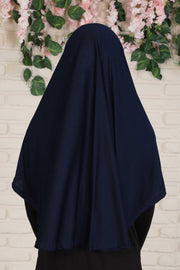 Jersey Shawl Instant Combed Coton Shawl Head Wrap Instant Modesty Turban Cap Scarf Ready to Wear Hijab,PS-43 Navy Blue