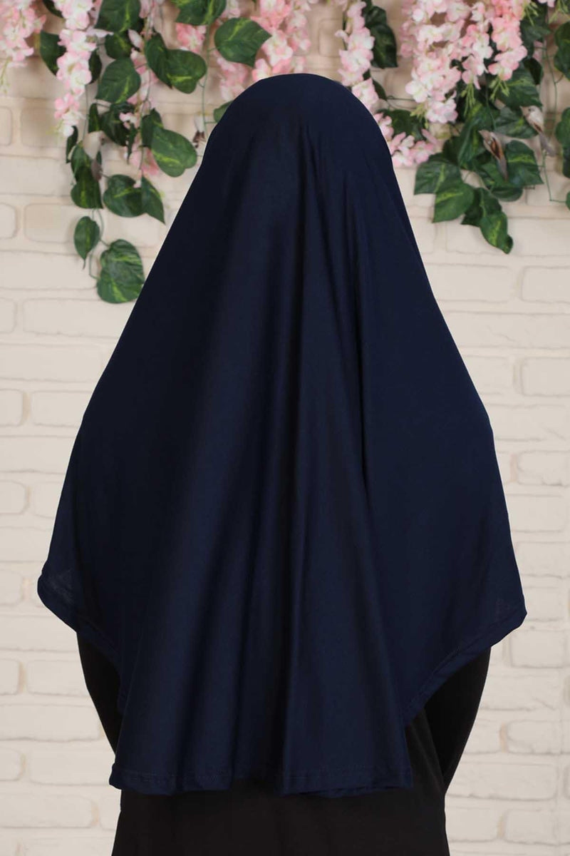 Jersey Shawl Instant Combed Coton Shawl Head Wrap Instant Modesty Turban Cap Scarf Ready to Wear Hijab,PS-43 Navy Blue