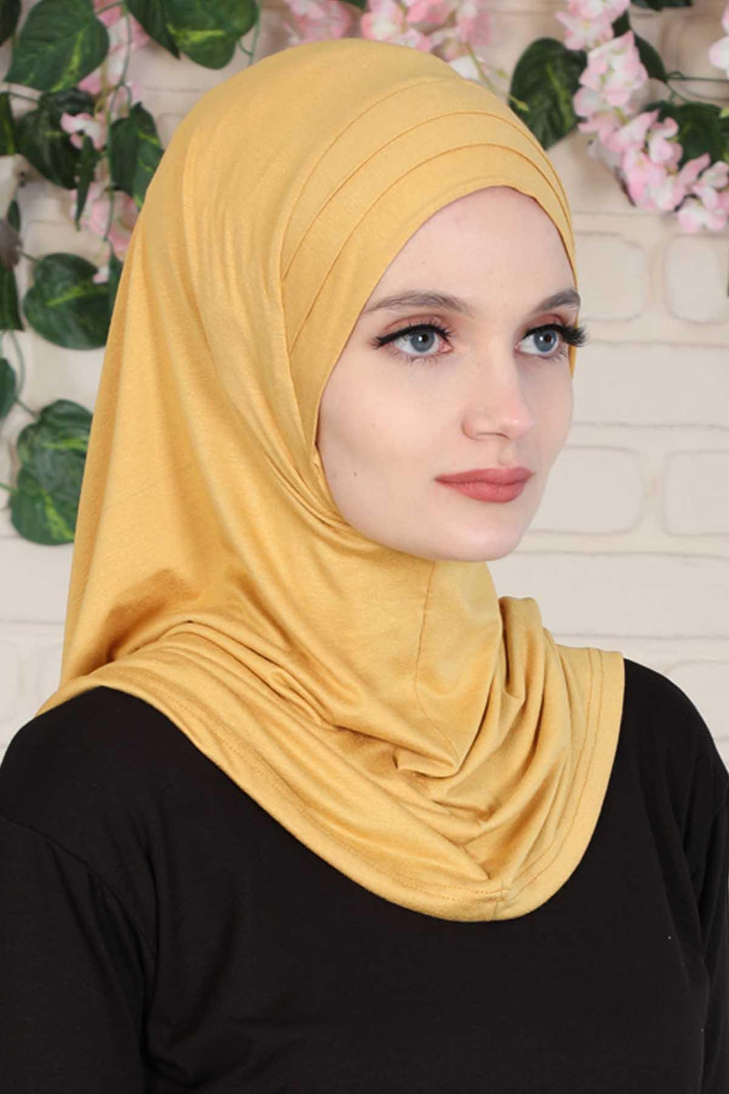 Jersey Shawl Instant Combed Coton Shawl Head Wrap Instant Modesty Turban Cap Scarf Ready to Wear Hijab,PS-43 Navy Blue