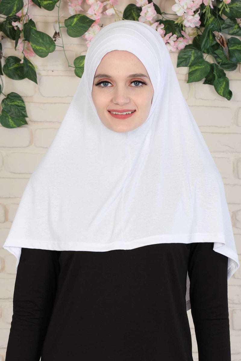 Jersey Shawl Instant Combed Coton Shawl Head Wrap Instant Modesty Turban Cap Scarf Ready to Wear Hijab,PS-43 Navy Blue