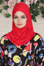 Jersey Shawl Instant Combed Coton Shawl Head Wrap Instant Modesty Turban Cap Scarf Ready to Wear Hijab,PS-43 Green