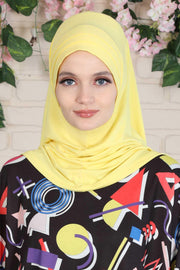 Jersey Shawl Instant Combed Coton Shawl Head Wrap Instant Modesty Turban Cap Scarf Ready to Wear Hijab,PS-43 Green
