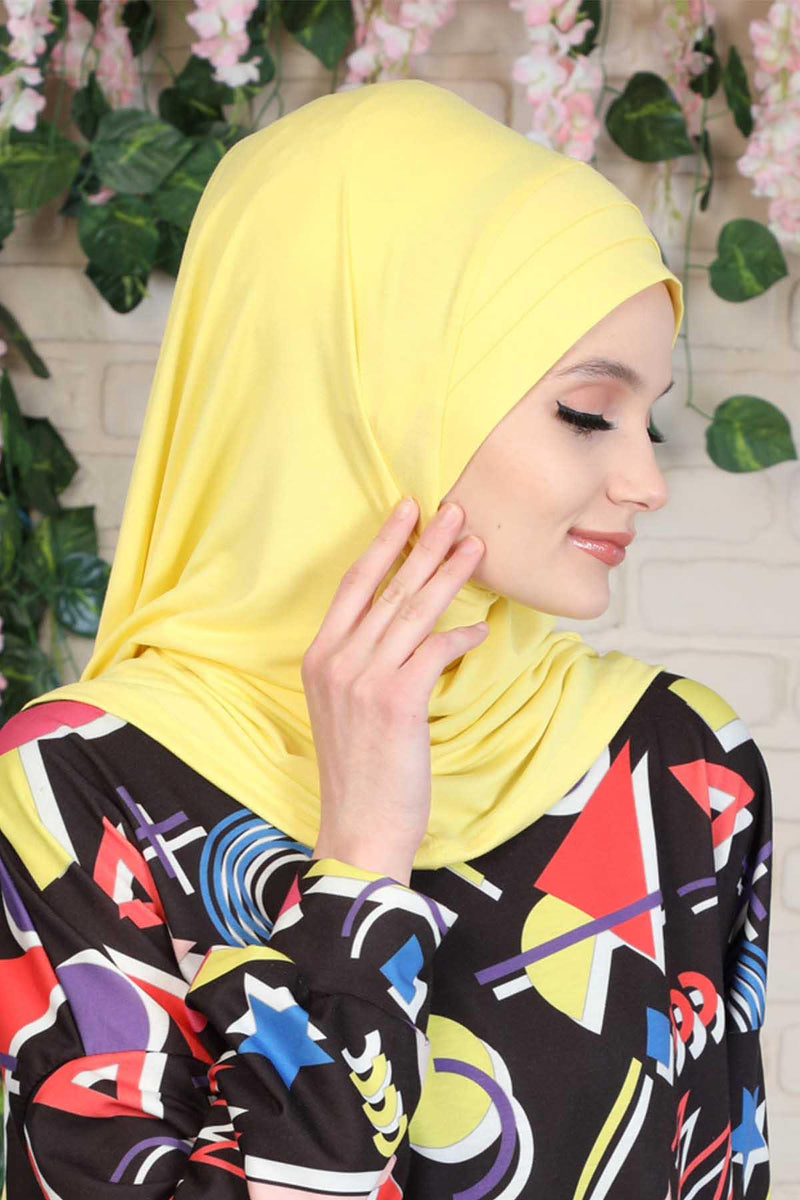 Jersey Shawl Instant Combed Coton Shawl Head Wrap Instant Modesty Turban Cap Scarf Ready to Wear Hijab,PS-43 Green