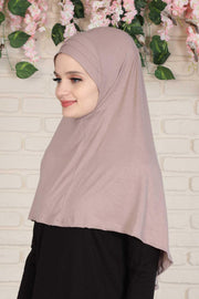 Jersey Shawl Instant Combed Coton Shawl Head Wrap Instant Modesty Turban Cap Scarf Ready to Wear Hijab,PS-43 Mink