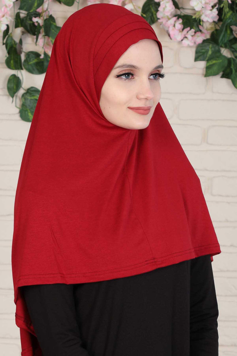 Jersey Shawl Instant Combed Coton Shawl Head Wrap Instant Modesty Turban Cap Scarf Ready to Wear Hijab,PS-43 Caramel Brown