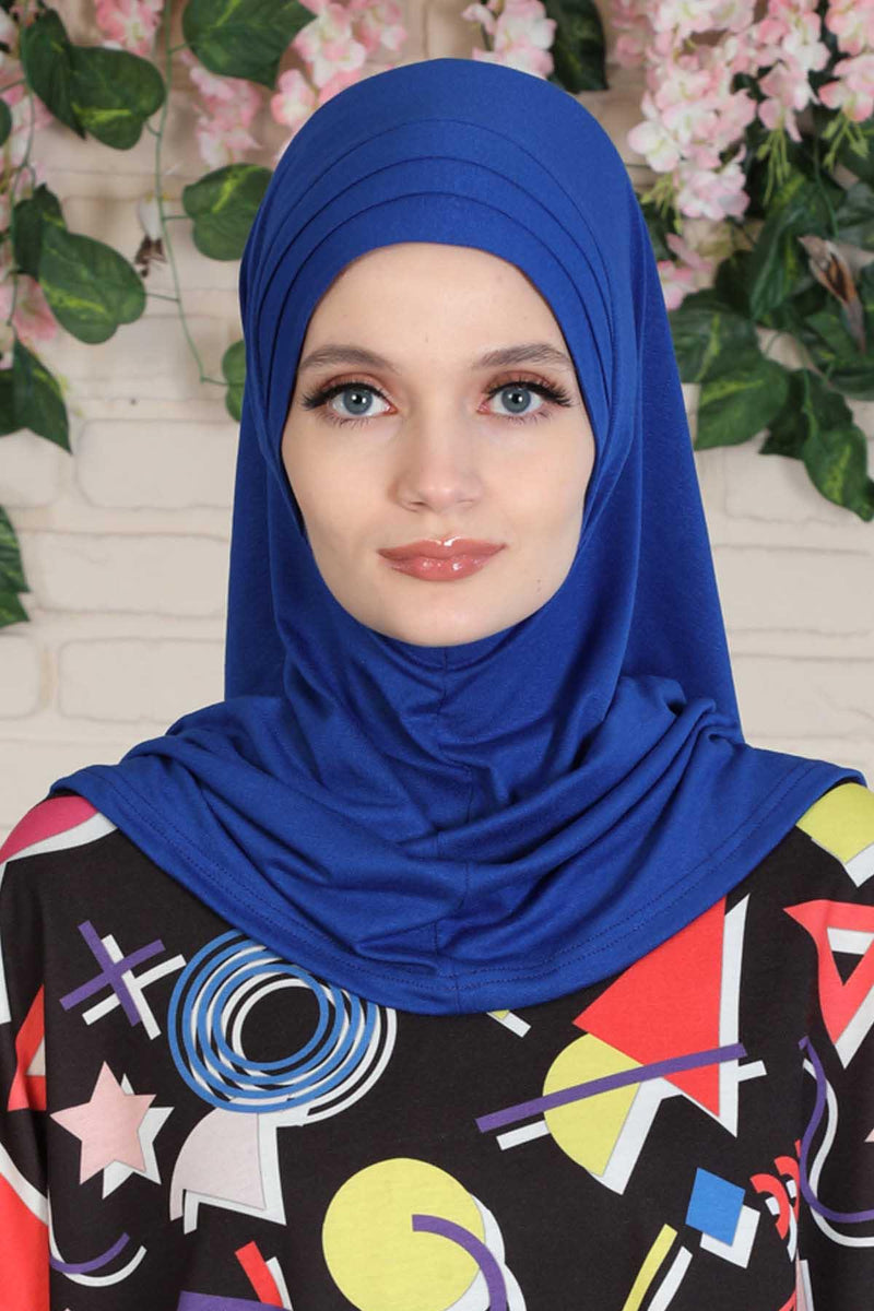 Jersey Shawl Instant Combed Coton Shawl Head Wrap Instant Modesty Turban Cap Scarf Ready to Wear Hijab,PS-43 Caramel Brown