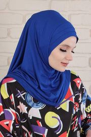 Jersey Shawl Instant Combed Coton Shawl Head Wrap Instant Modesty Turban Cap Scarf Ready to Wear Hijab,PS-43 Caramel Brown