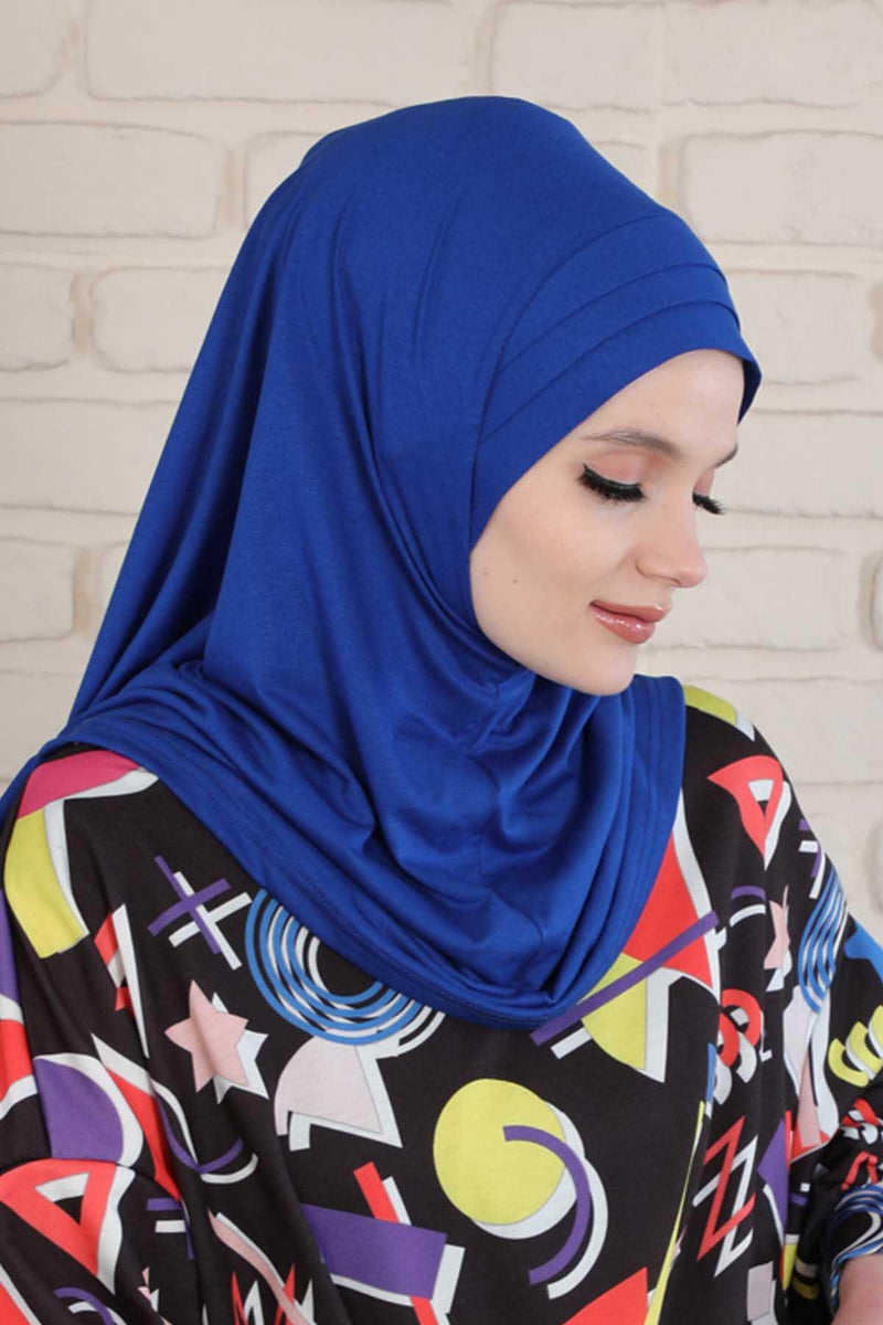 Jersey Shawl Instant Combed Coton Shawl Head Wrap Instant Modesty Turban Cap Scarf Ready to Wear Hijab,PS-43 Caramel Brown