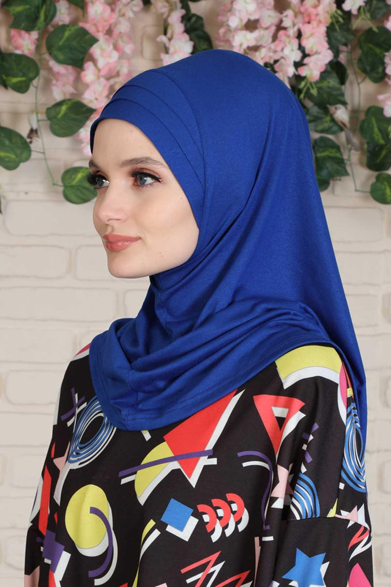 Jersey Shawl Instant Combed Coton Shawl Head Wrap Instant Modesty Turban Cap Scarf Ready to Wear Hijab,PS-43 Caramel Brown