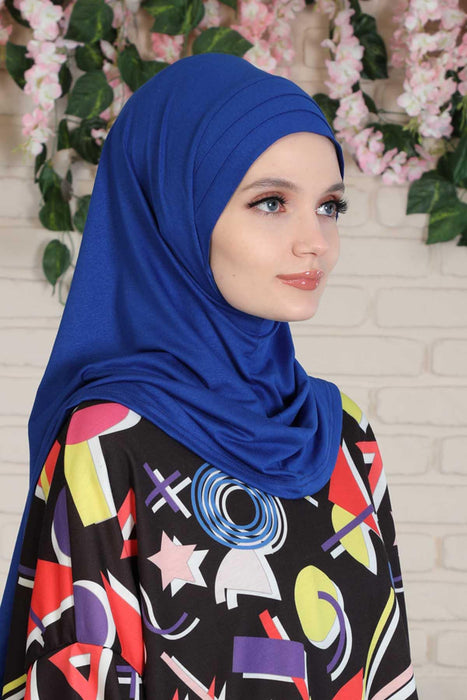 Jersey Shawl Instant Combed Coton Shawl Head Wrap Instant Modesty Turban Cap Scarf Ready to Wear Hijab,PS-43