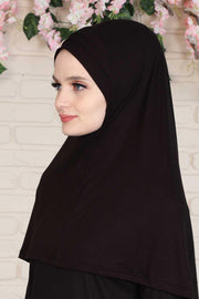 Jersey Shawl Instant Combed Coton Shawl Head Wrap Instant Modesty Turban Cap Scarf Ready to Wear Hijab,PS-43 Black
