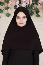 Jersey Shawl Instant Combed Coton Shawl Head Wrap Instant Modesty Turban Cap Scarf Ready to Wear Hijab,PS-43 Black