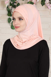 Jersey Shawl Instant Combed Coton Shawl Head Wrap Instant Modesty Turban Cap Scarf Ready to Wear Hijab,PS-43 Black