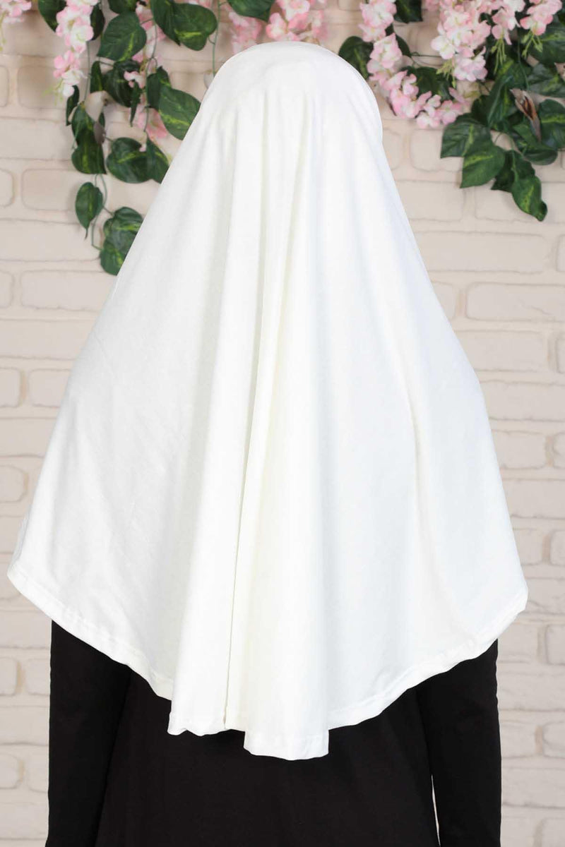 Jersey Shawl Instant Combed Coton Shawl Head Wrap Instant Modesty Turban Cap Scarf Ready to Wear Hijab,PS-43 Ivory