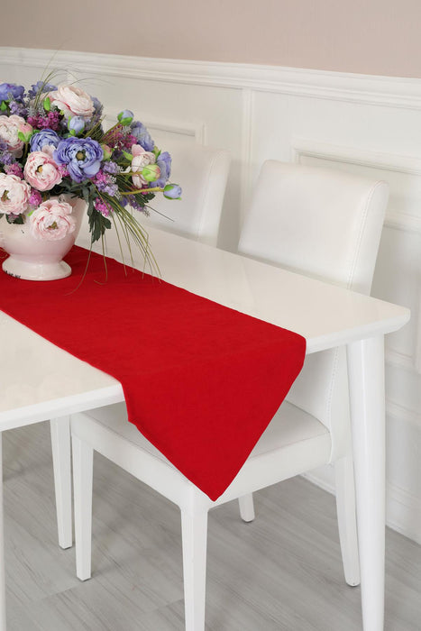 Knit Fabric Table Runner 12 x 36 inches (30 x 90 cm) Machine Washable Table Cloth for Home Kitchen Decorations Wedding,R-13