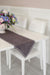 Knit Fabric Table Runner with Rick Rack 12 x 36 inches (30 x 90 cm) Machine Washable Table Cloth for Home Kitchen Decorations Wedding,R-22 Gray - Silver