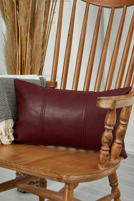 غطاء وسادة فاخر من الجلد الصناعي، غطاء وسادة عصري متطور للديكور البسيط، غطاء وسادة مزخرف كبير مقاس 20 × 12، K-368