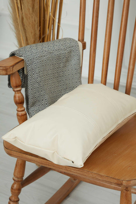 غطاء وسادة فاخر من الجلد الصناعي، غطاء وسادة عصري متطور للديكور البسيط، غطاء وسادة مزخرف كبير مقاس 20 × 12، K-368