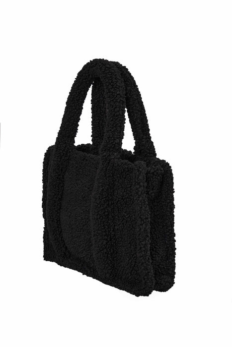 حقيبة كتف مصنوعة يدويًا من قماش تيدي بإغلاق مغناطيسي، حقيبة يد يومية للنساء، CK-39
