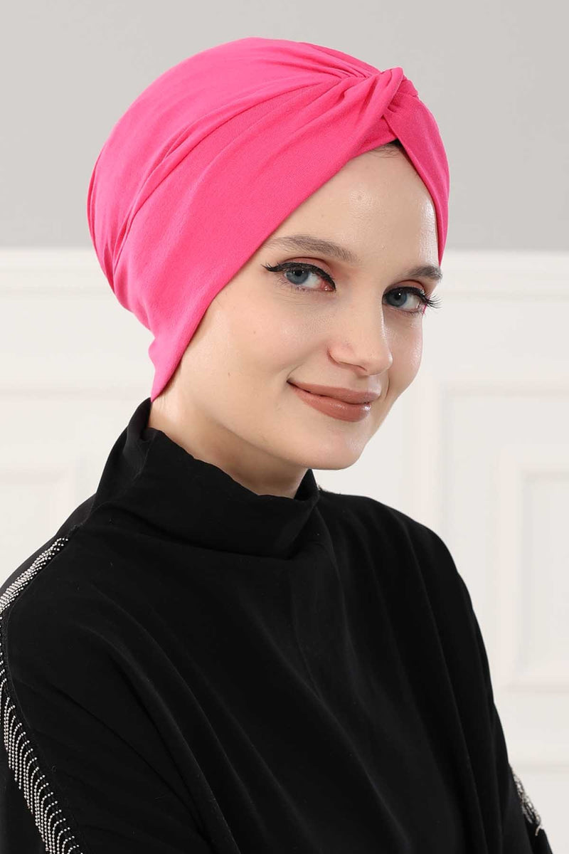 Maharajah Instant Turban Hijab for Women Headwrap Lightweight Headscarf Modest Headwear, Plain Stylish Bonnet Cap for Women,B-4