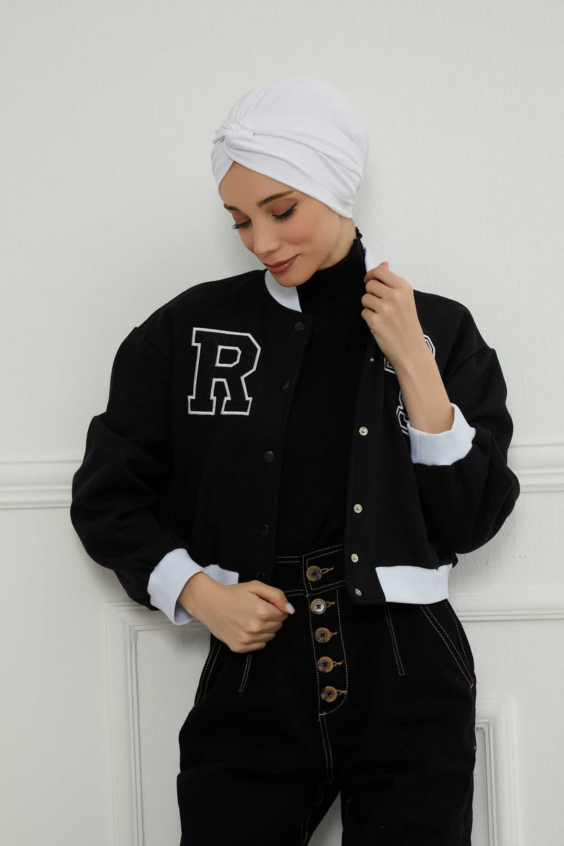 Maharajah Instant Turban Hijab for Women Headwrap Lightweight Headscarf Modest Headwear, Plain Stylish Bonnet Cap for Women,B-4