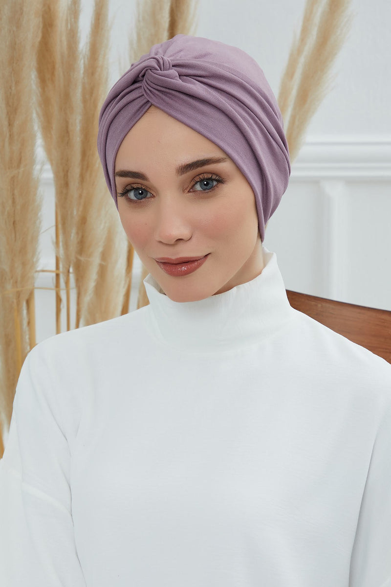 Maharajah Instant Turban Hijab for Women Headwrap Lightweight Headscarf Modest Headwear, Plain Stylish Bonnet Cap for Women,B-4