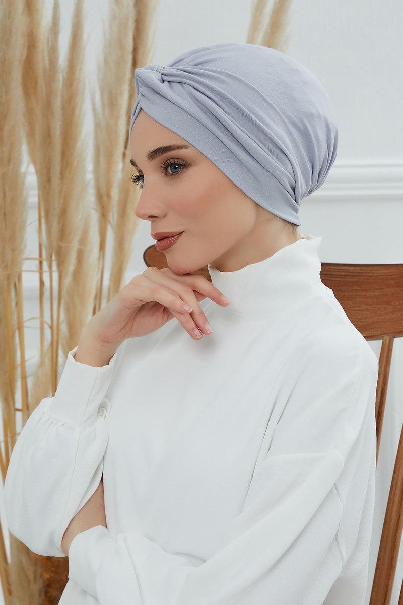 Maharajah Instant Turban Hijab for Women Headwrap Lightweight Headscarf Modest Headwear, Plain Stylish Bonnet Cap for Women,B-4