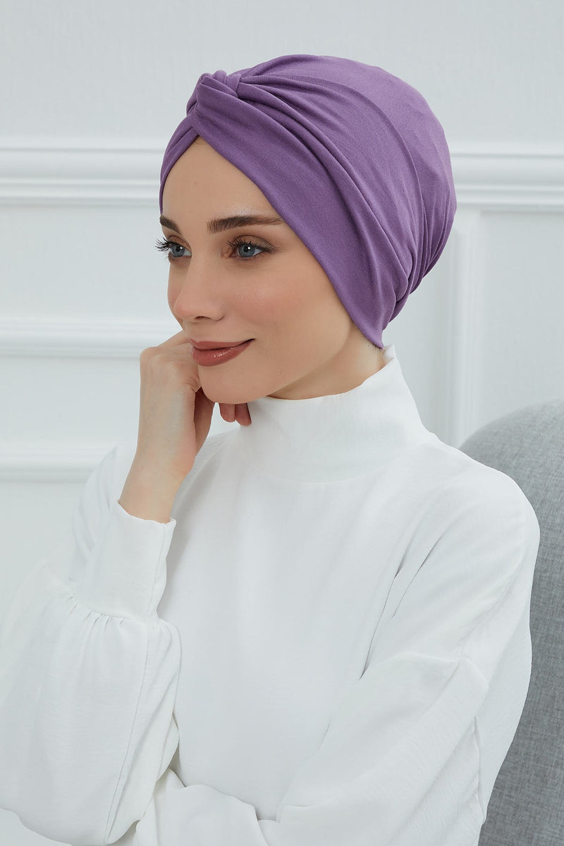 Maharajah Instant Turban Hijab for Women Headwrap Lightweight Headscarf Modest Headwear, Plain Stylish Bonnet Cap for Women,B-4