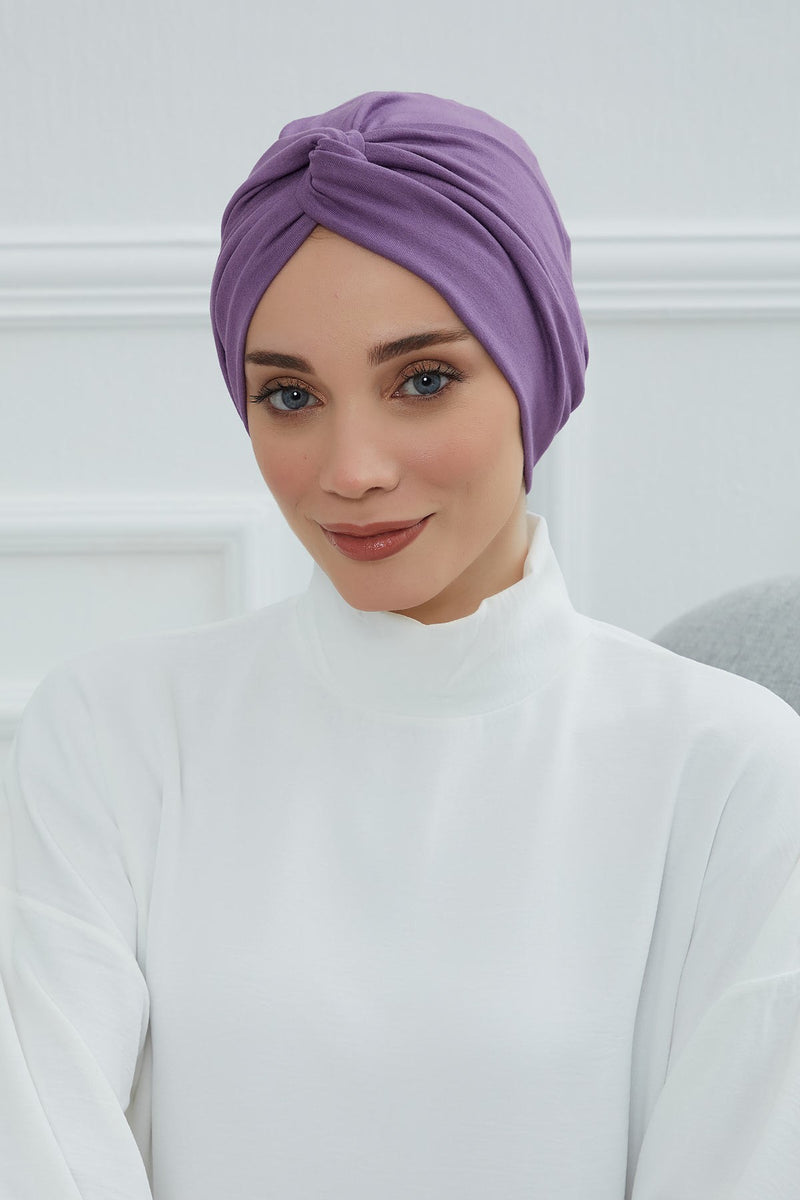 Maharajah Instant Turban Hijab for Women Headwrap Lightweight Headscarf Modest Headwear, Plain Stylish Bonnet Cap for Women,B-4