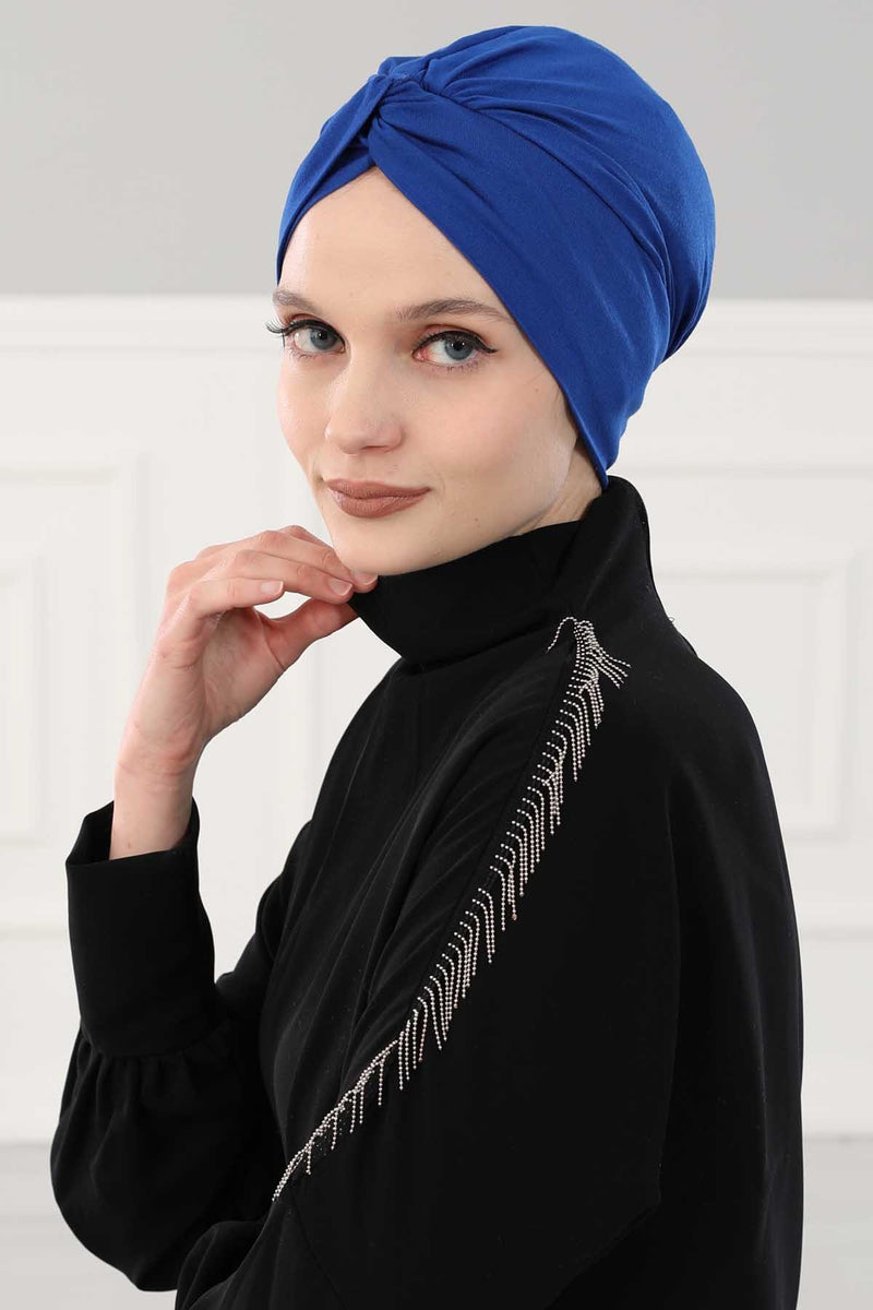 Maharajah Instant Turban Hijab for Women Headwrap Lightweight Headscarf Modest Headwear, Plain Stylish Bonnet Cap for Women,B-4