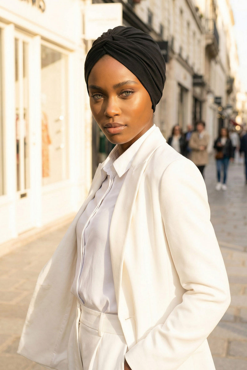 Maharajah Instant Turban Hijab for Women Headwrap Lightweight Headscarf Modest Headwear, Plain Stylish Bonnet Cap for Women,B-4