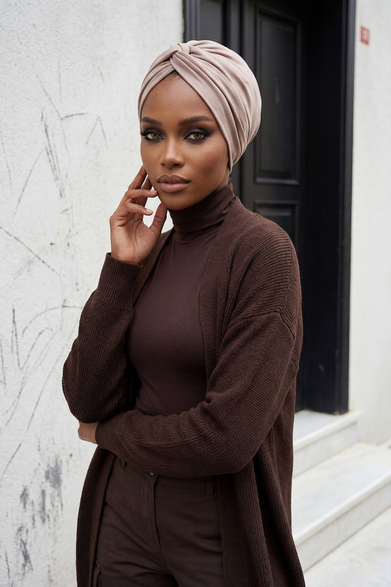 حجاب عمامة فوري من مهراجا للنساء، غطاء رأس خفيف الوزن، غطاء رأس متواضع، قبعة بونيه أنيقة سادة للنساء، B-4