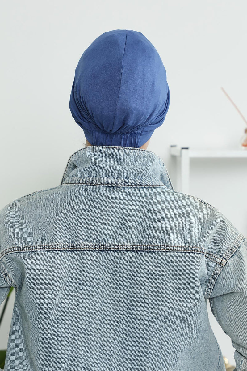 حجاب عمامة فوري من مهراجا للنساء، غطاء رأس خفيف الوزن، غطاء رأس متواضع، قبعة بونيه أنيقة سادة للنساء، B-4