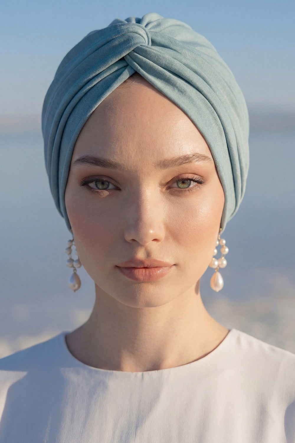 Maharajah Instant Turban Hijab for Women Headwrap Lightweight Headscarf Modest Headwear, Plain Stylish Bonnet Cap for Women,B-4 Dark Mint