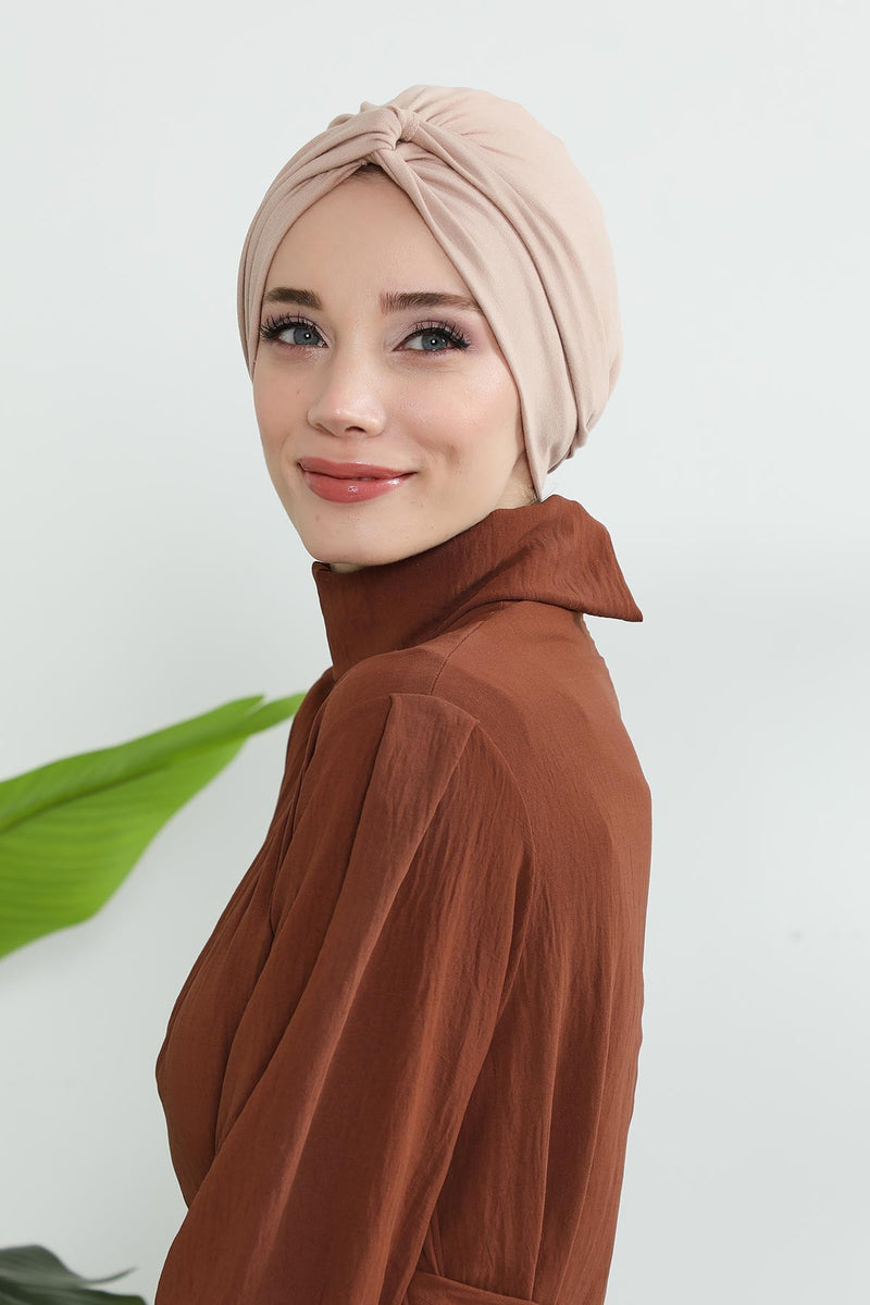 حجاب عمامة فوري من مهراجا للنساء، غطاء رأس خفيف الوزن، غطاء رأس متواضع، قبعة بونيه أنيقة سادة للنساء، B-4