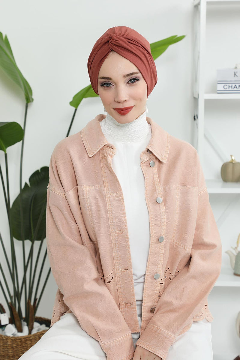 حجاب عمامة فوري من مهراجا للنساء، غطاء رأس خفيف الوزن، غطاء رأس متواضع، قبعة بونيه أنيقة سادة للنساء، B-4