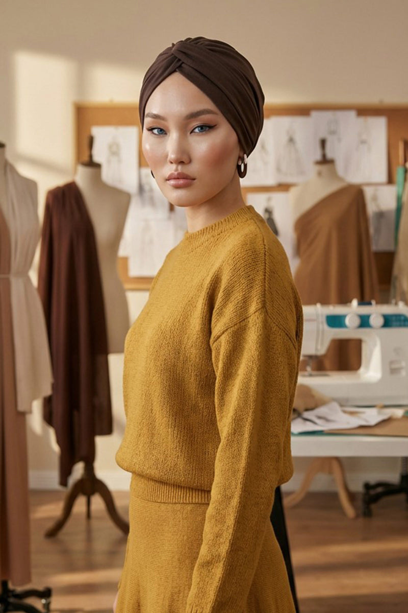 حجاب عمامة فوري من مهراجا للنساء، غطاء رأس خفيف الوزن، غطاء رأس متواضع، قبعة بونيه أنيقة سادة للنساء، B-4