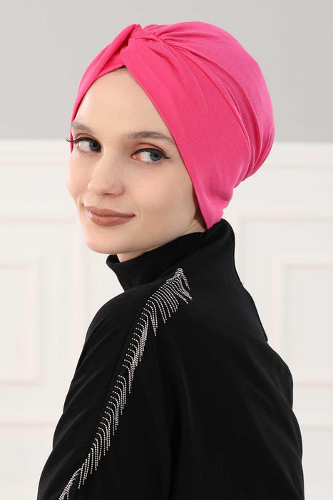 Maharajah Instant Turban Hijab for Women Headwrap Lightweight Headscarf Modest Headwear, Plain Stylish Bonnet Cap for Women,B-4