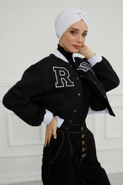 Maharajah Instant Turban Hijab for Women Headwrap Lightweight Headscarf Modest Headwear, Plain Stylish Bonnet Cap for Women,B-4 White