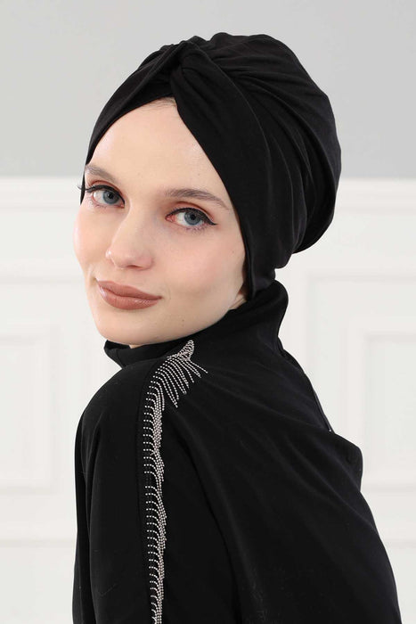 حجاب عمامة فوري من مهراجا للنساء، غطاء رأس خفيف الوزن، غطاء رأس متواضع، قبعة بونيه أنيقة سادة للنساء، B-4