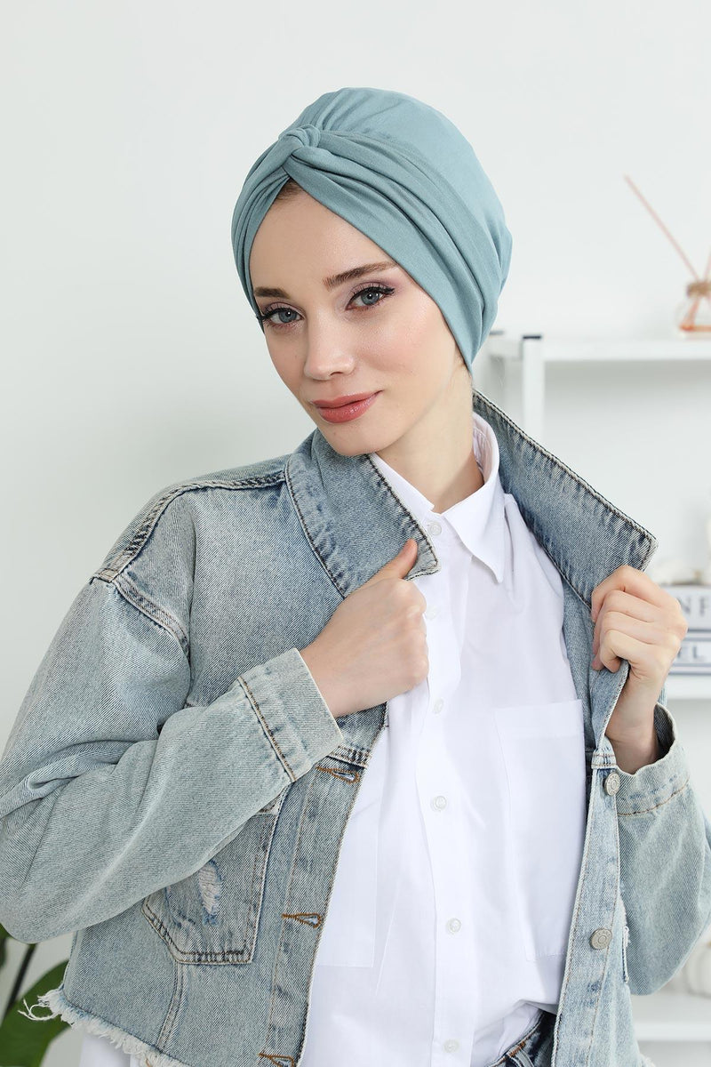 Maharajah Instant Turban Hijab for Women Headwrap Lightweight Headscarf Modest Headwear, Plain Stylish Bonnet Cap for Women,B-4