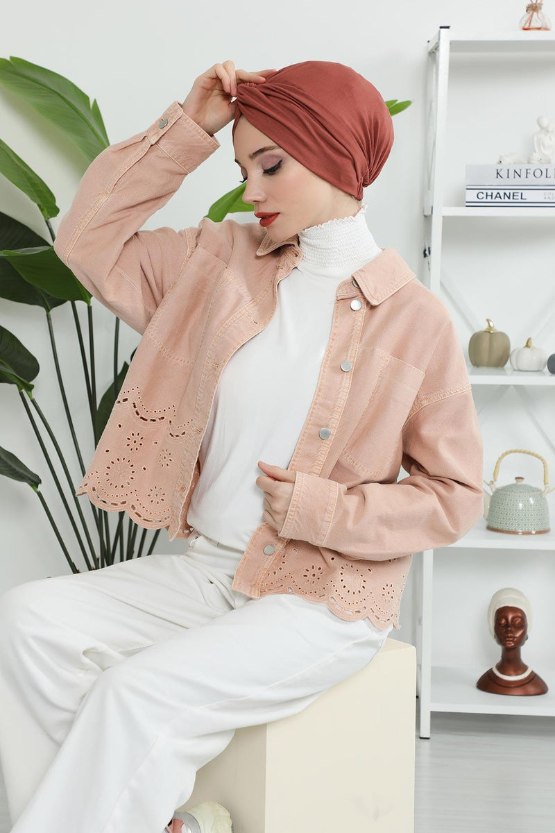 Maharajah Instant Turban Hijab for Women Headwrap Lightweight Headscarf Modest Headwear, Plain Stylish Bonnet Cap for Women,B-4