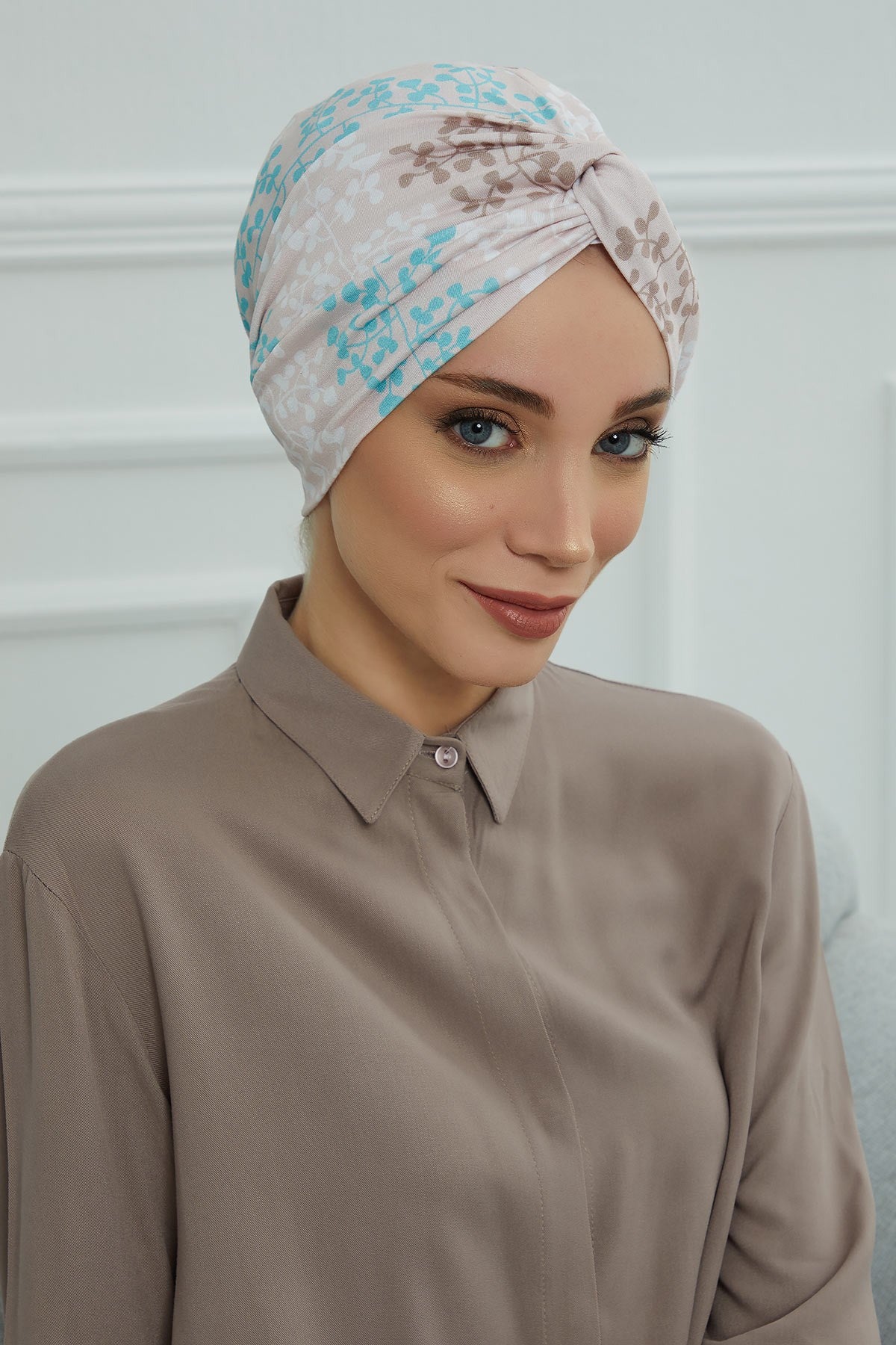Maharajah Style Instant Turban with Various Pattern Options, Flexible Patterned Turban Bonnet Head Wrap made from Soft Cotton,B-4YD Spring Awakening