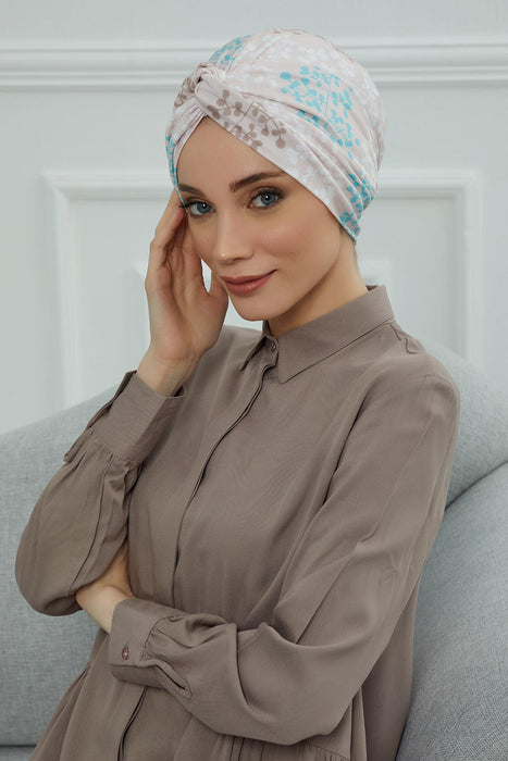 عمامة فورية بنمط مهراجا مع خيارات أنماط مختلفة، غطاء رأس عمامة مرن منقوش مصنوع من القطن الناعم، B-4YD